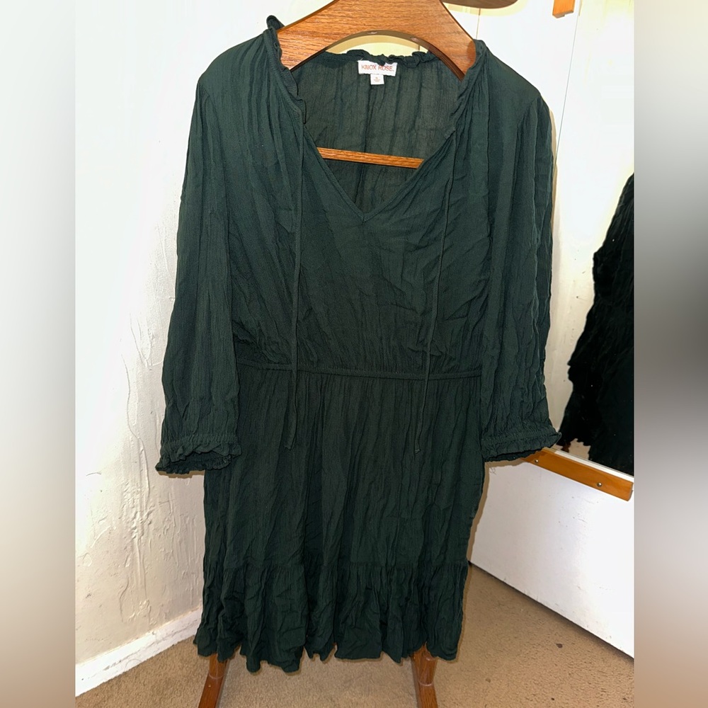 KNOX ROSE Green Flowy Ren Faire Dress XL